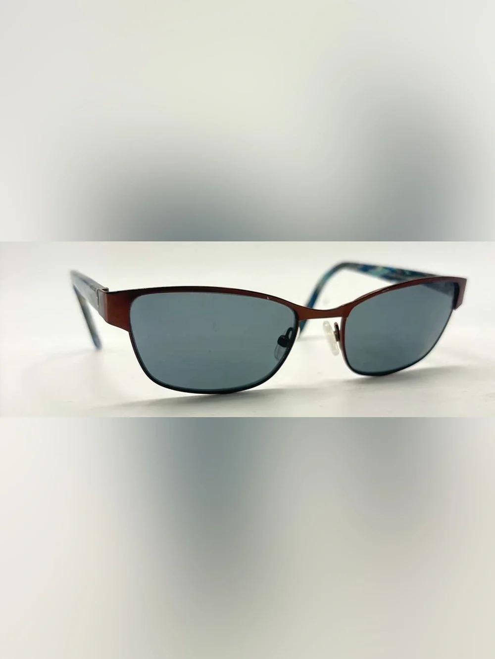 Nicole Miller Brown Blue Oval Sunglasses Frames Only